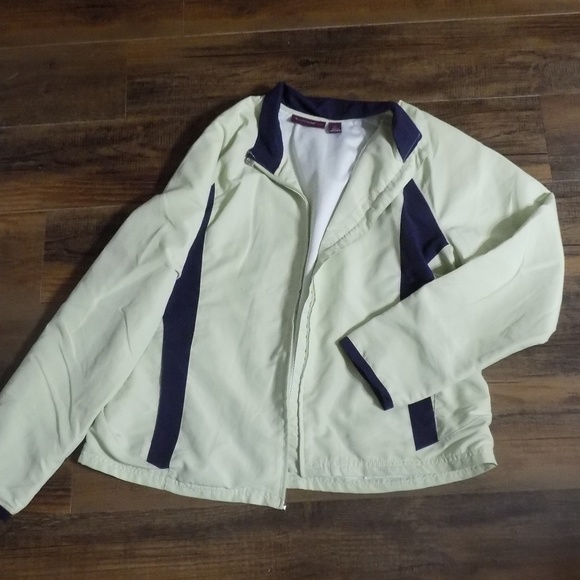 Gloria Vanderbilt Jackets & Blazers - SPRING GREEN and Navy spring athletic jacket